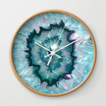 teal-agate-yes-wall-clocks